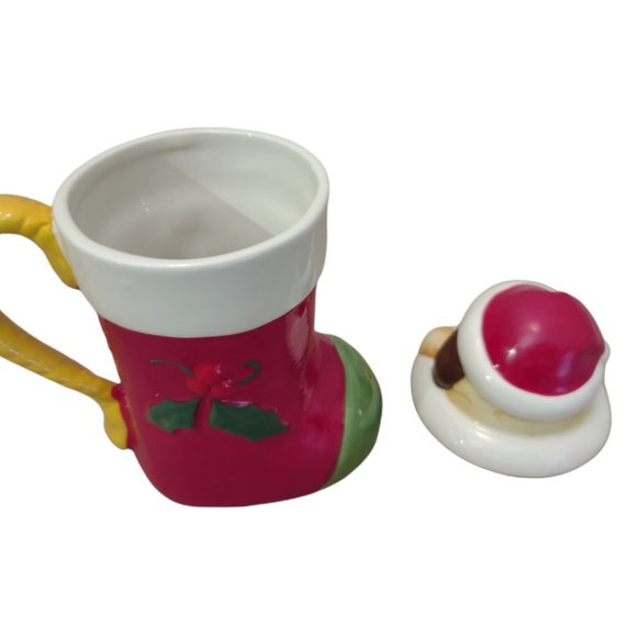 Pfaltzgraff Puppy Surprise Dog Stocking Covered Christmas Coffee Mug Tea Cup - Picture 4 of 5